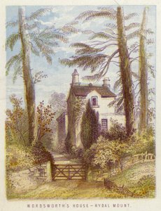 Casa de Wordsworth, Rydal Mount (litografia en color) de English School