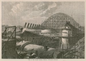 Obras de la terminal del Ferrocarril Midland en Euston Road de English School