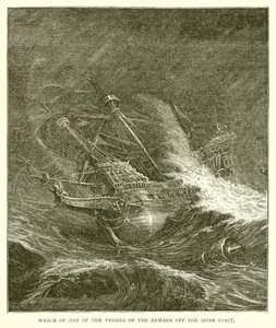 Naufragio de uno de los barcos de la Armada en la costa irlandesa