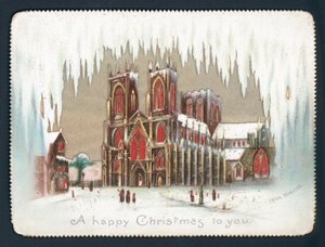 York Minster en invierno, tarjeta de Navidad