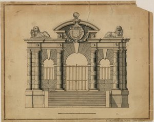 Escaleras de York por Inigo Jones, c 1626 de English School