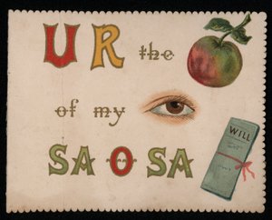 "Eres la niña de mis ojos", tarjeta de felicitación de English School
