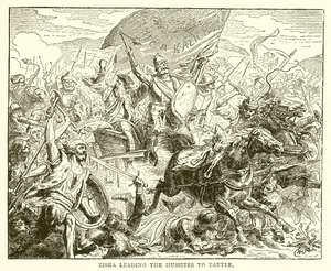Ziska liderando a los husitas en la batalla