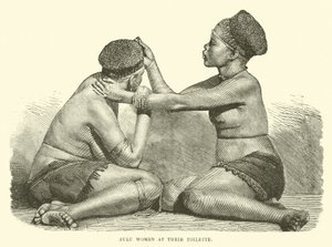 Mujeres zulúes en su tocador de English School