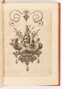 Impresión, Placa 4, de Bullarum Inaurium etc. Archetypi Artificiosi Pars Altera (Pendientes, Aretes, etc. Diseños de la Naturaleza Más Hábil, Parte Dos) de Engraved by Adriaen Collaert