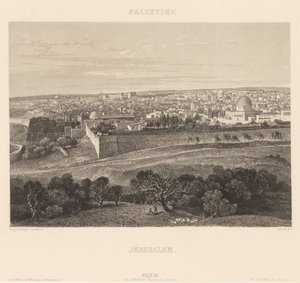 Jerusalén de Engraving by Friedrich Salathé