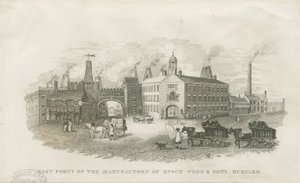 Burslem - fábrica de Enoch Wood & Sons": grabado en acero, nd [?siglo XIX] de Enoch Wood