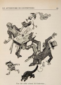 Ilustración de Le Avventure di Ciuffettino de Enrico de Conti Novelli
