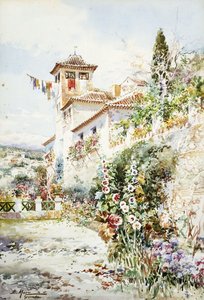 Una casa y jardín andaluces en verano