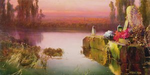 Ruinas Inundadas al Atardecer, c.1898