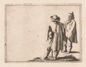 Dos hombres Escenas de caza (título de la serie) de Ercole Bazicaluva (circle of)
