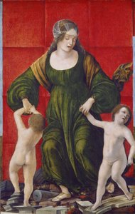 Esposa de Asdrúbal y sus hijos, c.1490-3 de Ercole de Roberti