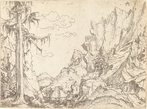 Paisaje montañoso de Erhard Altdorfer