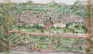 Mapa de la ciudad de Jerusalén, de 