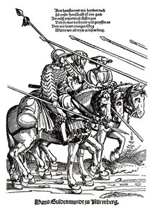 Campaña militar de los Landsknechts de Erhard Schon