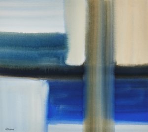 Composición azul, siglo XX (acuarela)