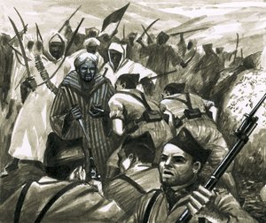 El general Franco combate a los rebeldes rifeños en Marruecos de Eric Parker
