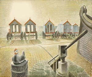 Máquinas de baño de Aldeburgh, 1938 de Eric Ravilious