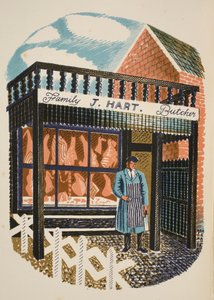 Carnicero familiar, ilustración de 