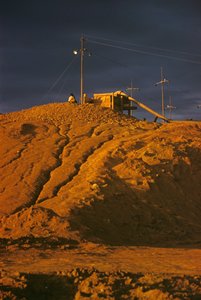 Mina de estaño en la meseta de Jos, Nigeria, África
