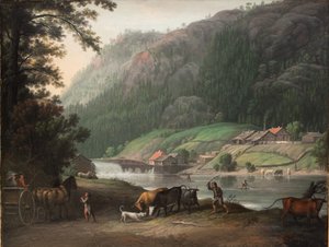 Tistedalen cerca de Frederikshald en Noruega de Erik Pauelsen
