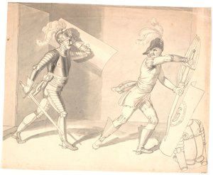 Dos Guerreros Luchando de Erik Pauelsen