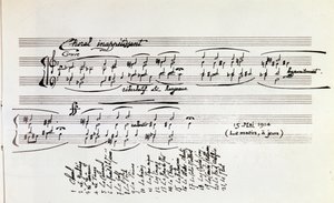 Detalle de partitura de Sports y entretenimiento por Erik Satie de Erik Satie