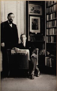 Retrato de Igor Stravinsky y Claude Debussy en la época de los ballets de Diaghilev "Jeux" y "La consagración de la primavera", París, 1912-13 de Erik Satie