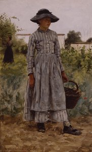 Niña con cesta de Erik Theodor Werenskiold