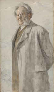 Retrato de Henrik Ibsen 1828-1906, 1895 de Erik Theodor Werenskiold
