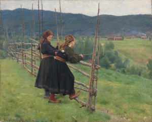 Vista desde Gvarv en Telemark de Erik Theodor Werenskiold