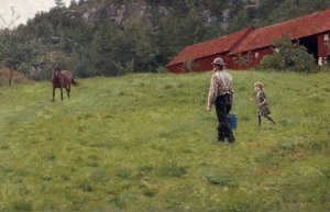 agua al caballo de Erik Theodor Werenskiold