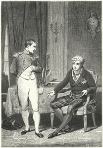 Discusión entre Napoleón y Metternich en Dresde de Ernest Hillemacher