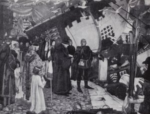 Explorador inglés de origen italiano, John Cabot, quien descubrió la costa de América del Norte de Ernest (after) Board