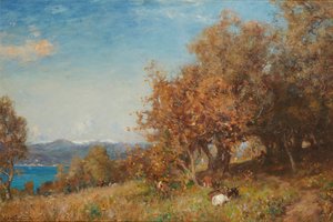 Primavera temprana en la Riviera de Ernest Albert Waterlow