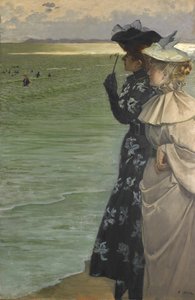 Hora del baño en la playa, 1896 de Ernest Ange Duez