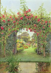 Crimson Rambler, Harleyford Manor, Marlow de Ernest Arthur Rowe
