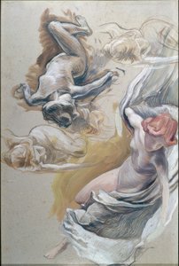 Estudio para la pintura del techo del Stadttheater de Berna de Ernest Bieler