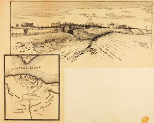 Aspecto actual del atrincheramiento británico, Yorktown