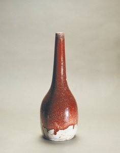 Jarrón de porcelana con esmalte flambeado por Ernest Chaplet (1835-1909) de Ernest Chaplet