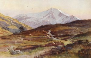 Ben Lui, en abril, desde Strath Fillan (litografía en color) de Ernest Edward Briggs
