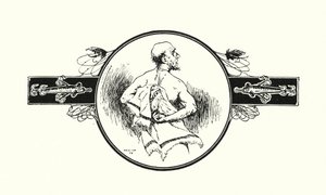 Pescador secándose la espalda (litografía) de Ernest Edward Briggs
