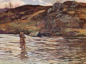 McNaughton de Luib, en la piscina de doble curva (litografía en color)