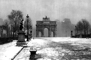 Las Tullerías bajo la nieve y el Arco del Carrusel, París, 1931 de Ernest Flammarion