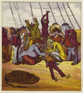 Billee desmayado a bordo del Mary Jane de Ernest Henry Griset