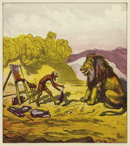 El encuentro de John Bold con un león de Ernest Henry Griset