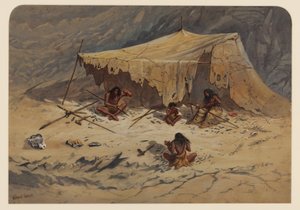 Campamento prehistórico, 1871 de Ernest Henry Griset