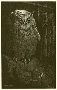 El búho y el saltamontes de Ernest Henry Griset