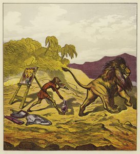 El león dejando a John Bold de Ernest Henry Griset