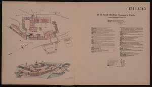 Obras de la Compañía de Máquinas H.B. Smith, Smithville, Burlington, Nueva Jersey, Hexamer General Survey, 1881 de Ernest Hexamer